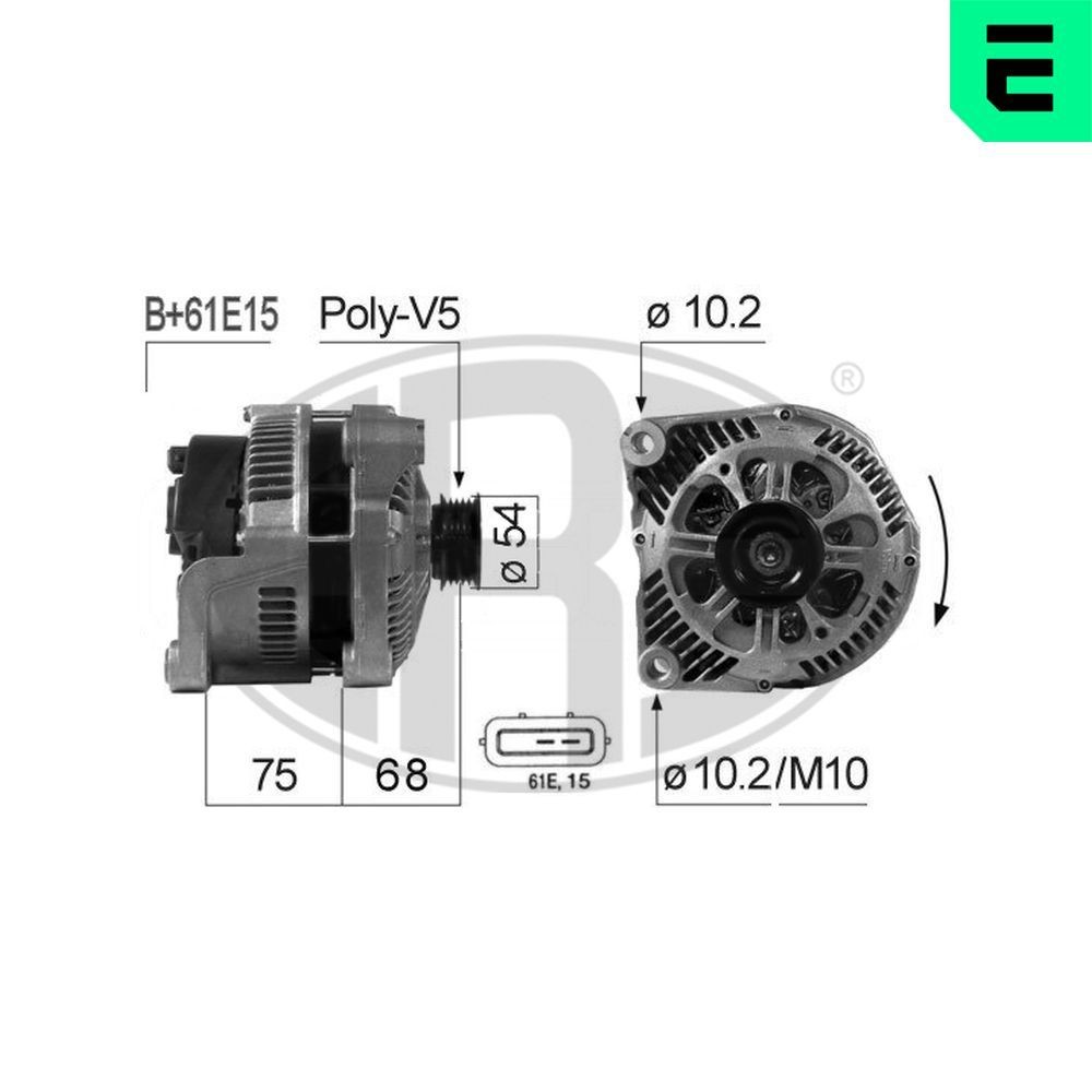 ERA Alternator 210669A 210669A ERA alternator for OPEL MOKKA