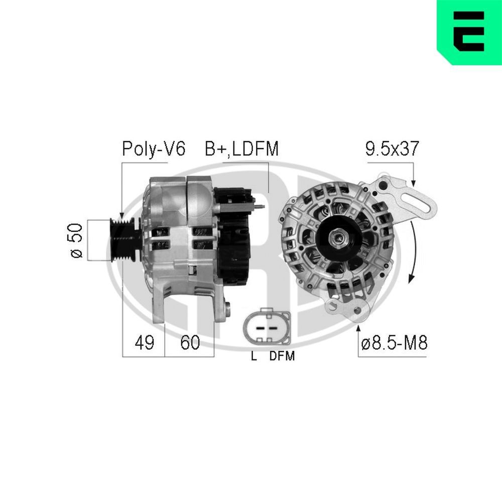 ERA Generator 210731A Generator starter ERA AUDI 210731A