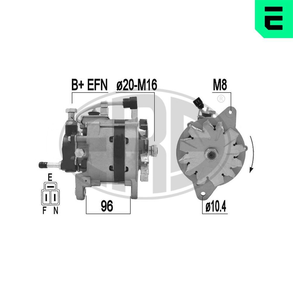 ERA Alternator 210768A ERA 210768A Elektryka Hilux V SUV 1995