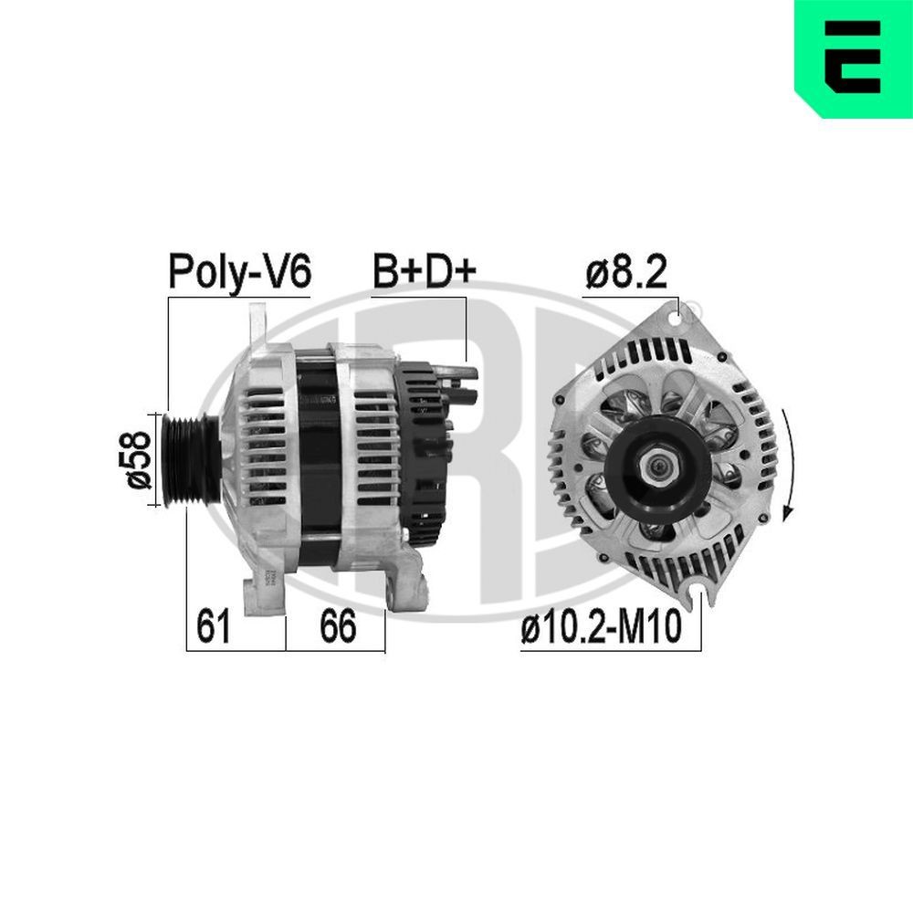 ERA Generator 210849A FIAT växelströmsgenerator ERA 210849A