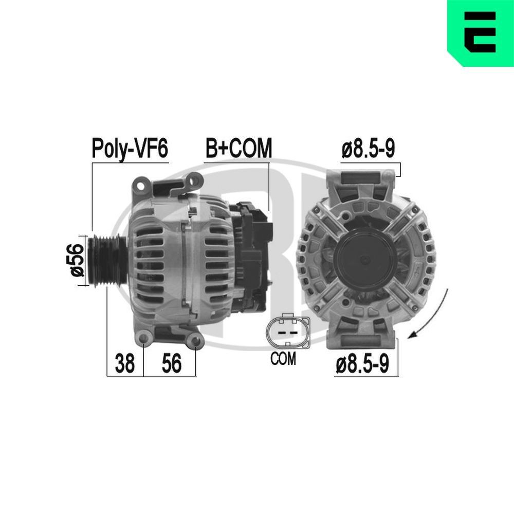ERA Dynamo / Alternator 210850A Wisselstroomdynamo AUDI ERA 210850A