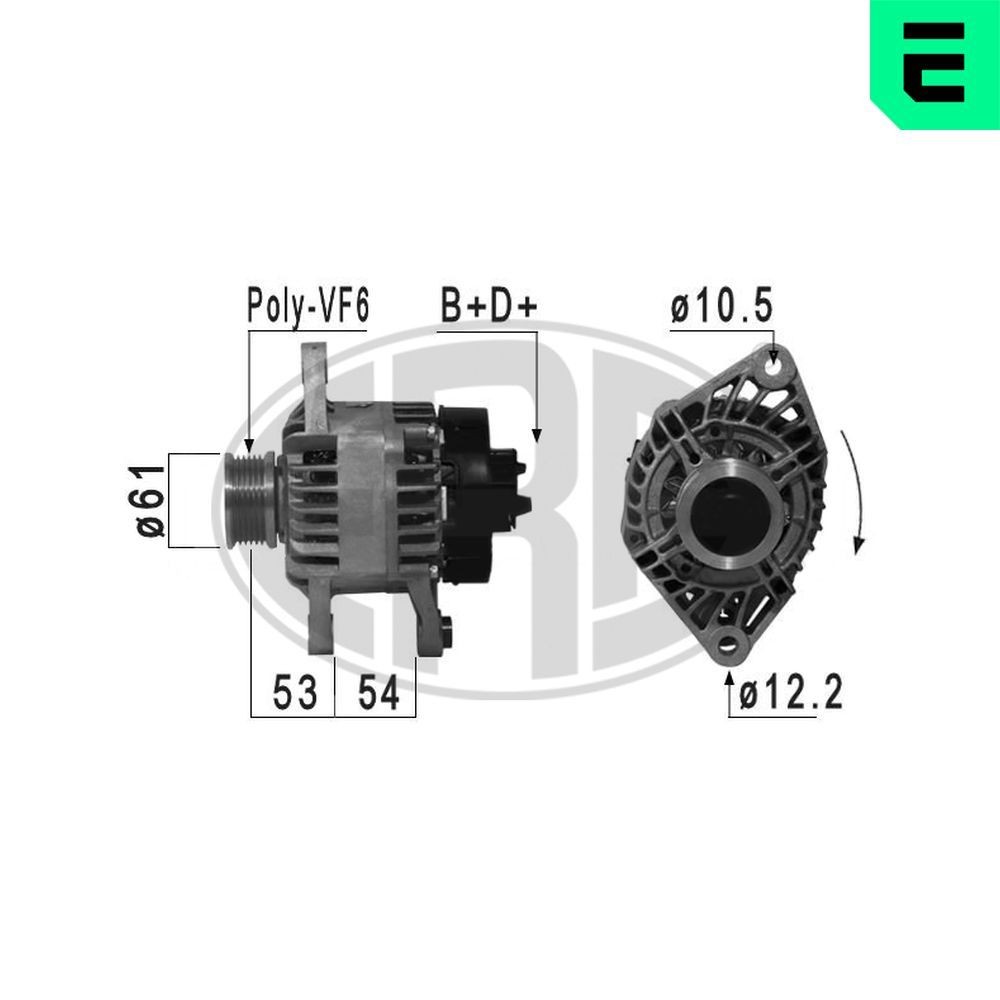 ERA Generator 210863A 210863A ERA Dynastart Fiat