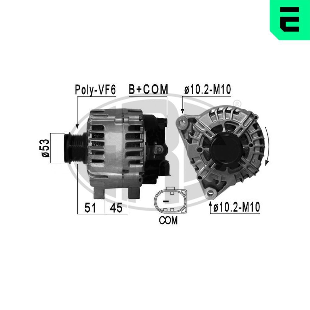 Alternador ERA 210877A ERA 210877A Motor de arranque alternador Ford GALAXY 2008