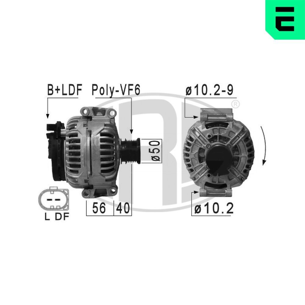 ERA Dynamo / Alternator 210901A Mercedes-Benz A-Klasse Wisselstroomdynamo ERA 210901A