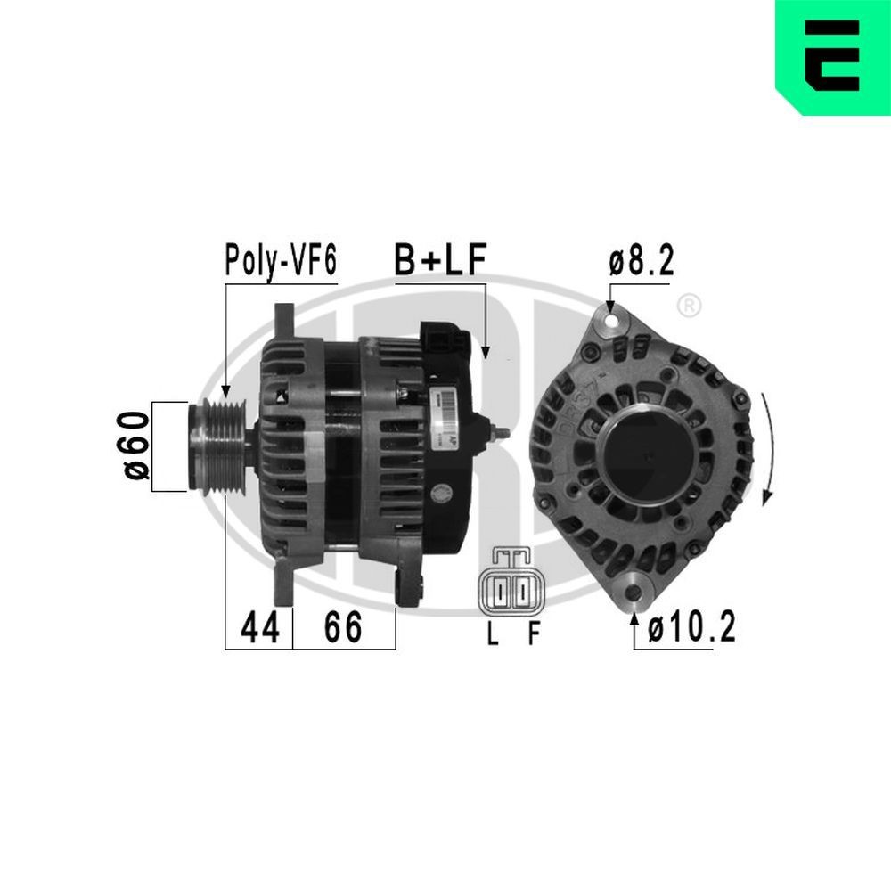 ERA Alternator 210945A OPEL MOKKA ERA alternator 210945A