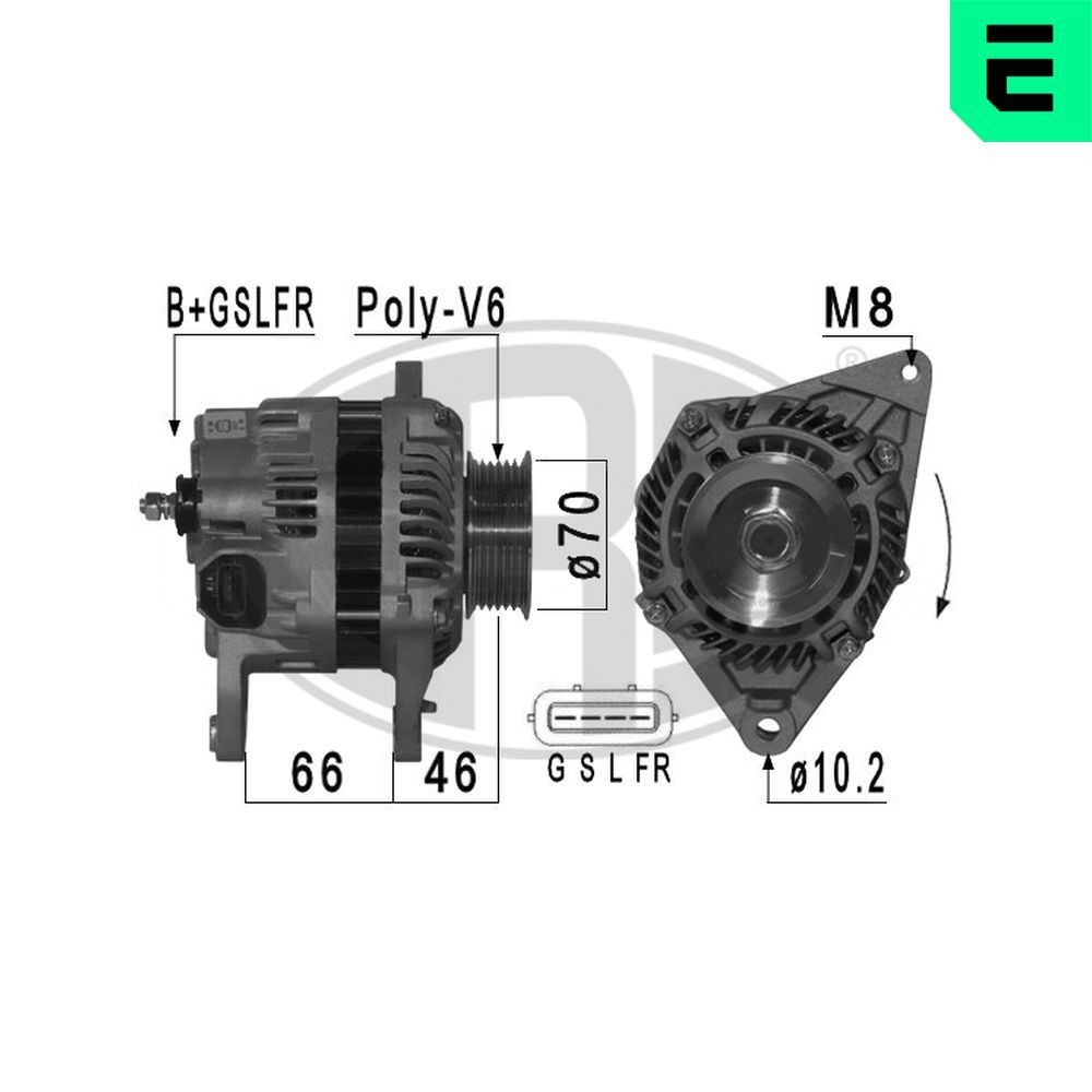 ERA Lichtmaschine 210952A ERA 210952A Alternator MITSUBISHI L200 / Triton IV Pickup (KA, KB) Kosten