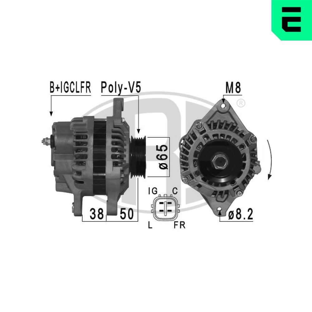 Alternatore ERA 210956A ERA 210956A costo Alternatore Honda JAZZ 2003