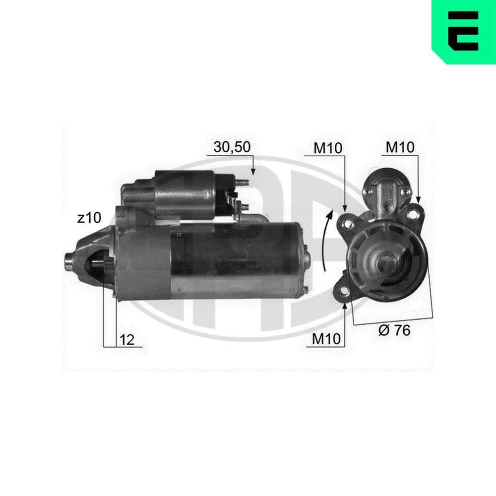 ERA Starter 220015A ERA 220015A Startmotor Transit Mk4 Van (VE83) pris