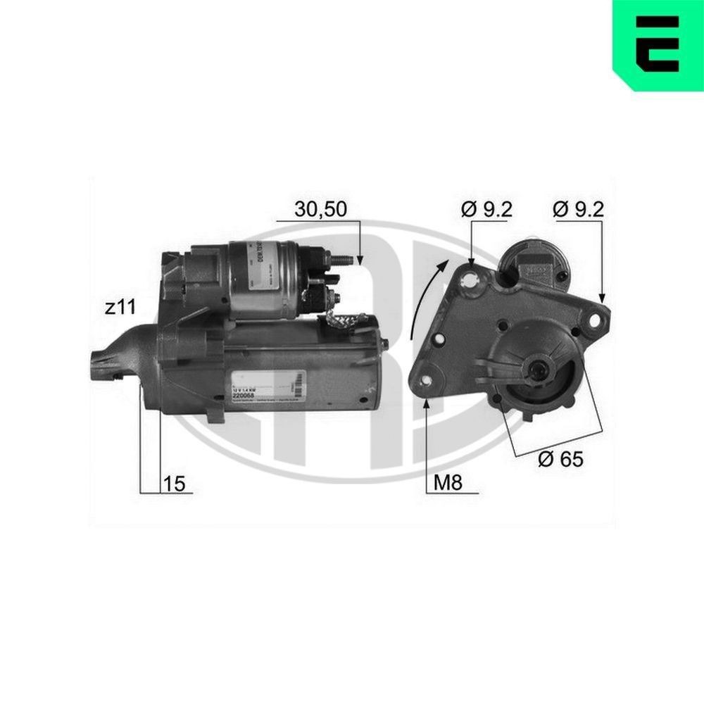 ERA Starteris 220068A 220068A Starteris PEUGEOT 607 ERA