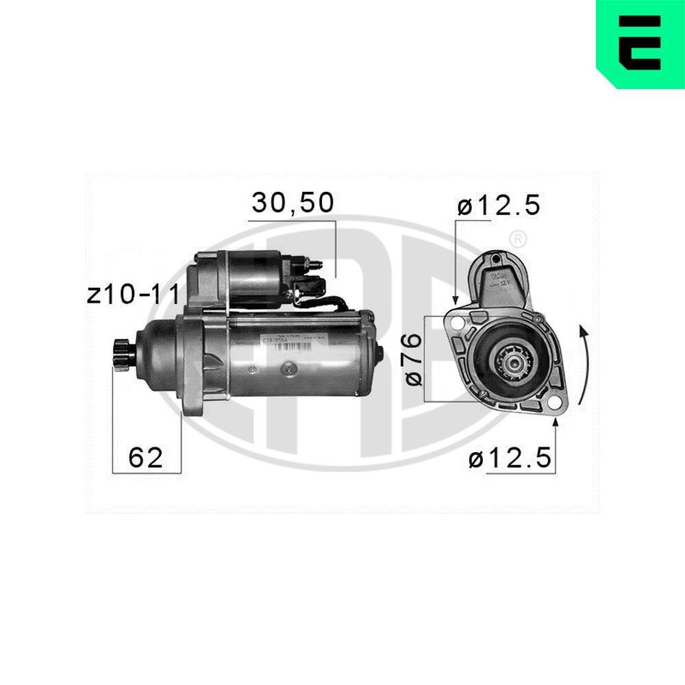 ERA Starter 220141A Startmotor ERA Volkswagen SHARAN 220141A
