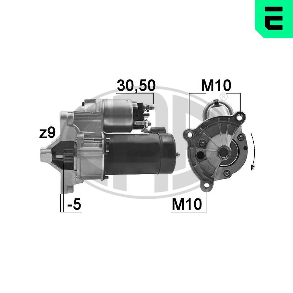 ERA Motorino avviamento 220163A ERA 220163A Motorino di avviamento Peugeot 205 I prezzo