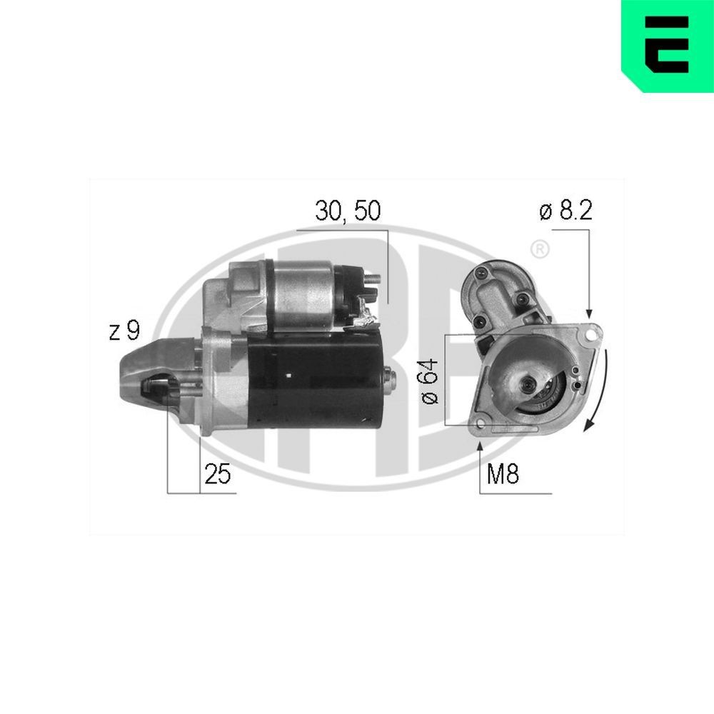 ERA Starter 220211A ERA 220211A Startmotor Fiat 500 312 billige
