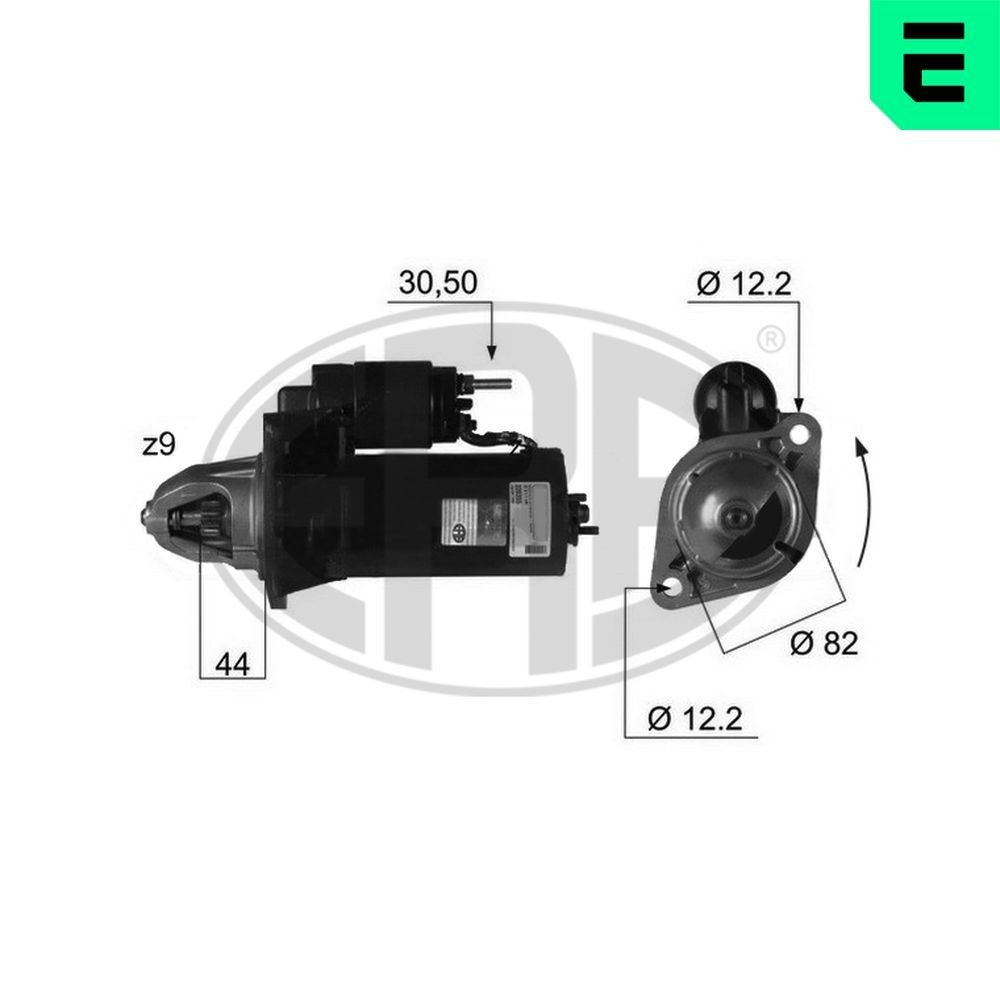 ERA Starter 220355A Starter motor ERA Volkswagen SHARAN 220355A