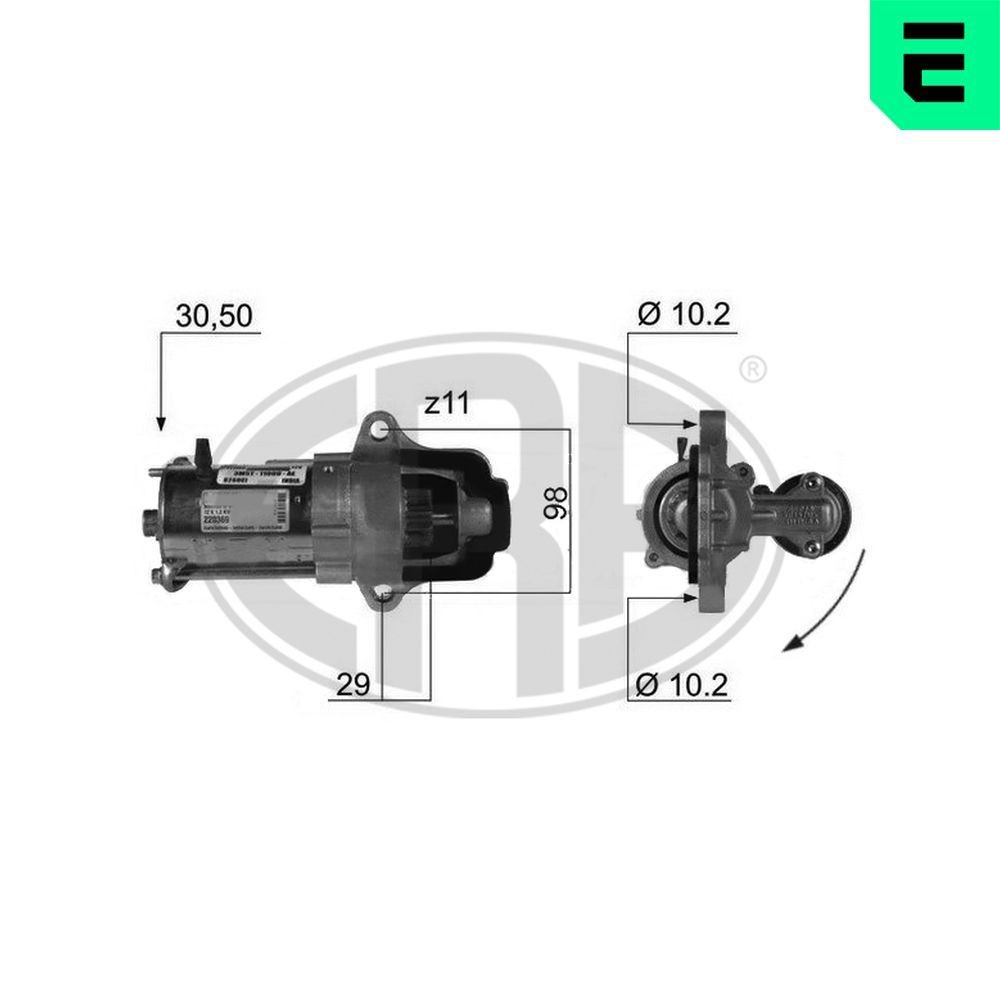 ERA Starter 220369A ERA 220369A originale Starter VOLVO XC60 pris