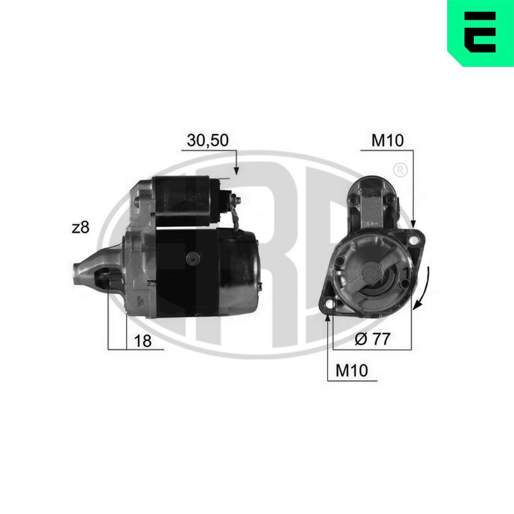 ERA Démarreur 220382A ERA 220382A Starter HYUNDAI Stellar Berline pas cher
