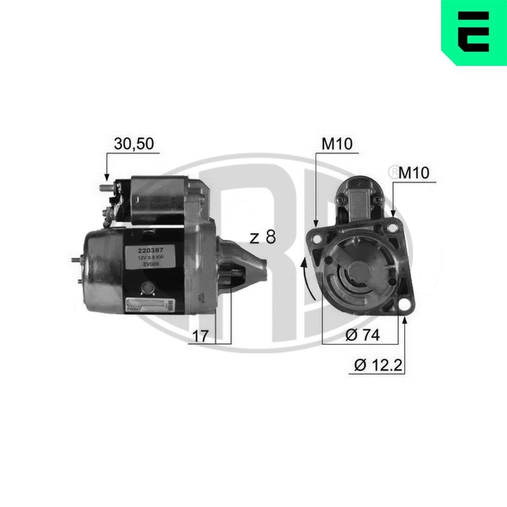 ERA Štartér 220387A ERA 220387A Štartér Kia Clarus Kombi originálne cena