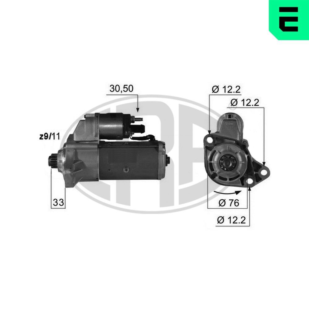 ERA Startmotor 220388A 220388A ERA startmotor MERCEDES-BENZ E-klass