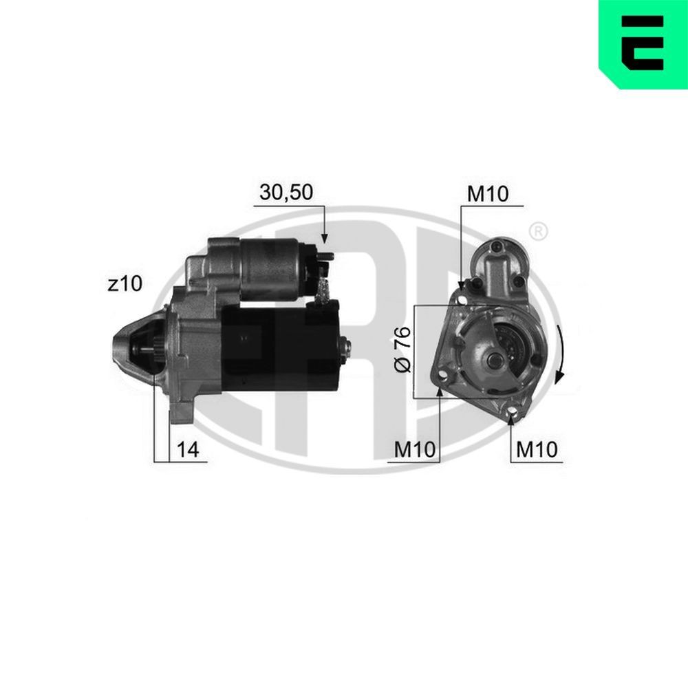 Motor de arranque ERA 220411A ERA 220411A Motor de arranque FORD KA 1999