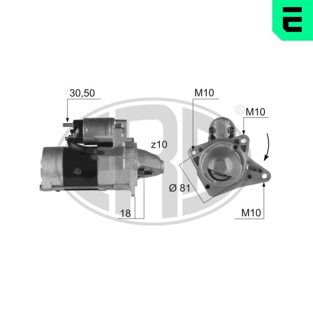 ERA Štartér 220423A ERA 220423A Štartér MAZDA BT-50 Pick-up (CD, UN) za nízku cenu