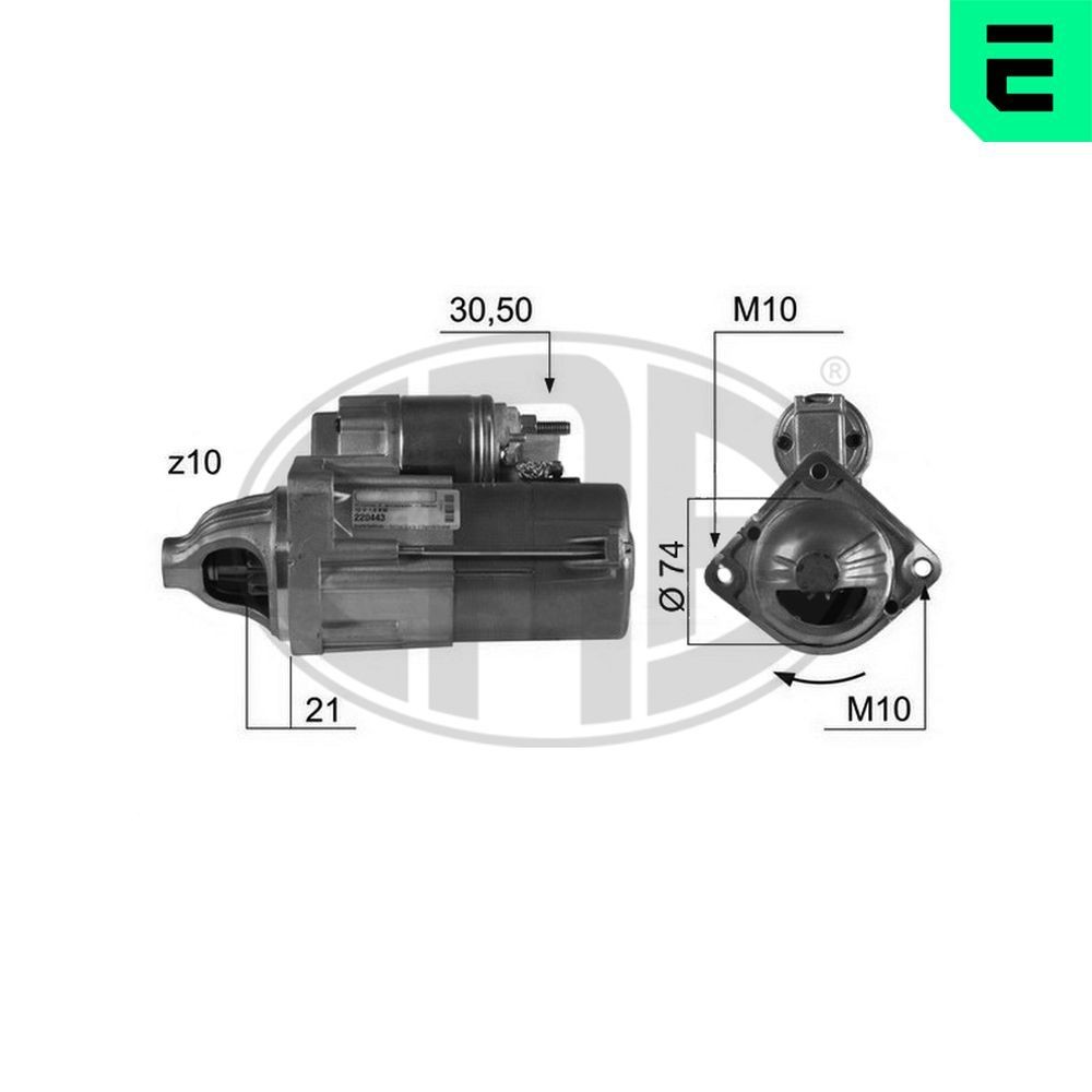 ERA Starter 220443A Startmotor ERA BMW 2-serie 220443A