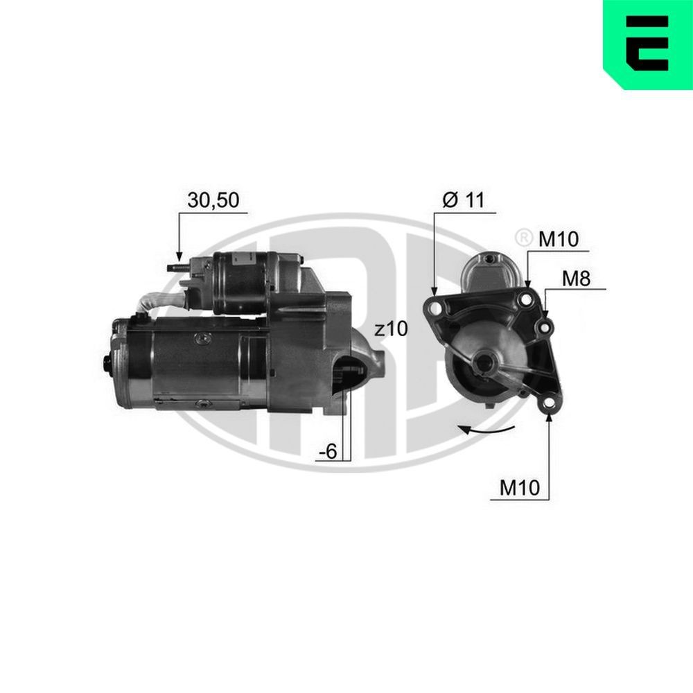 ERA Starteris 220444A 220444A Starteris ERA RENAULT 11
