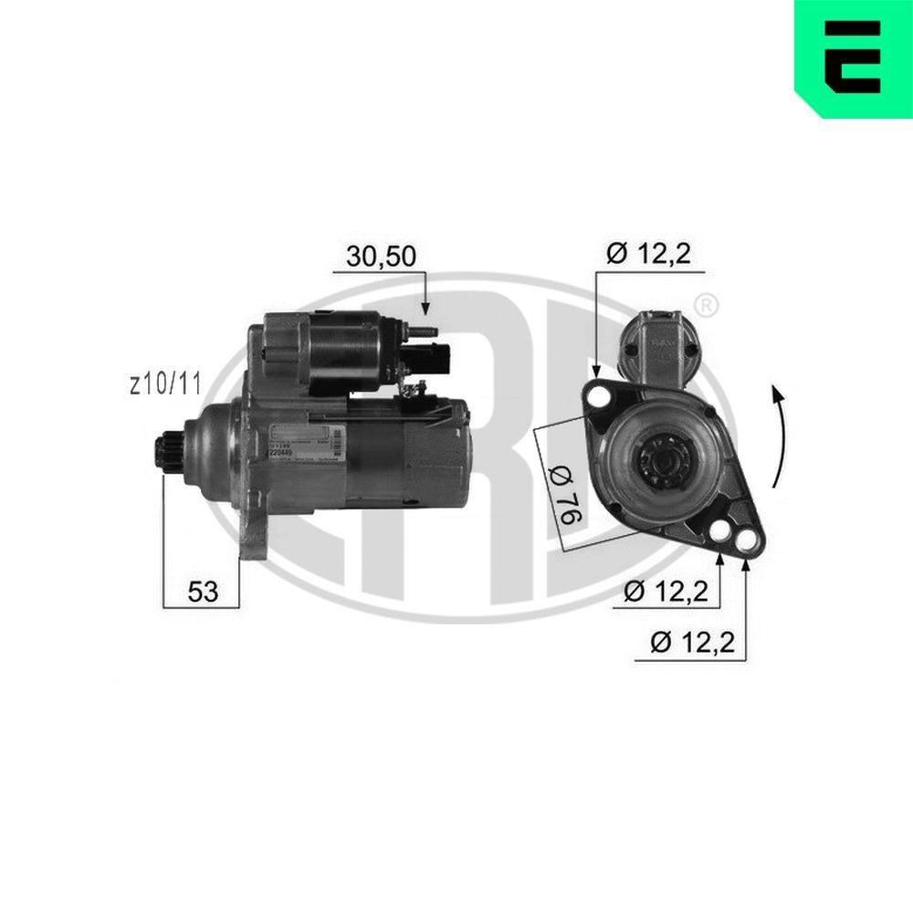 ERA Motorino avviamento 220449A ERA 220449A Motorino di avviamento Seat Ibiza 6L originali prezzo