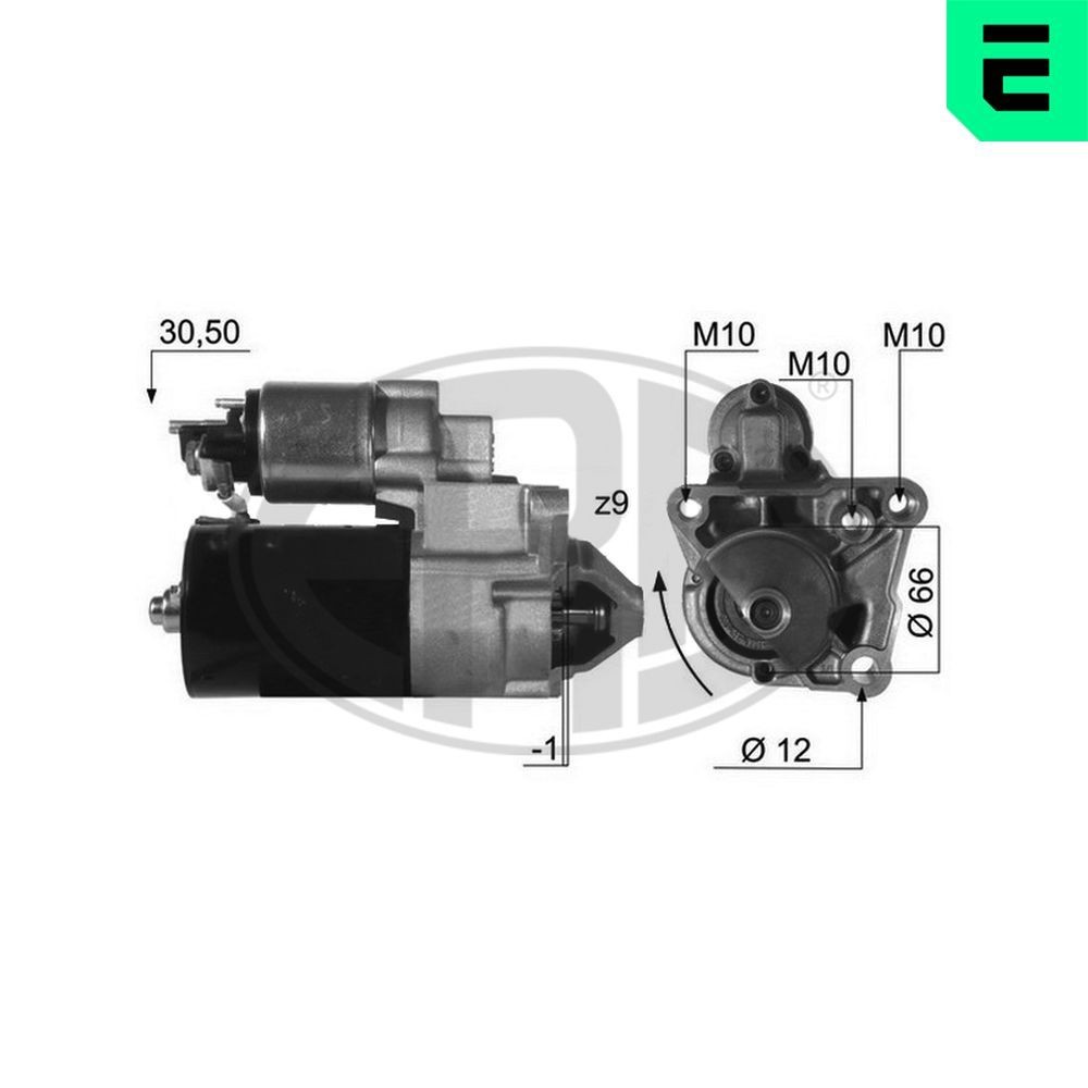 ERA Starter 220462A Starter motor ERA INTERSTAR 220462A billig