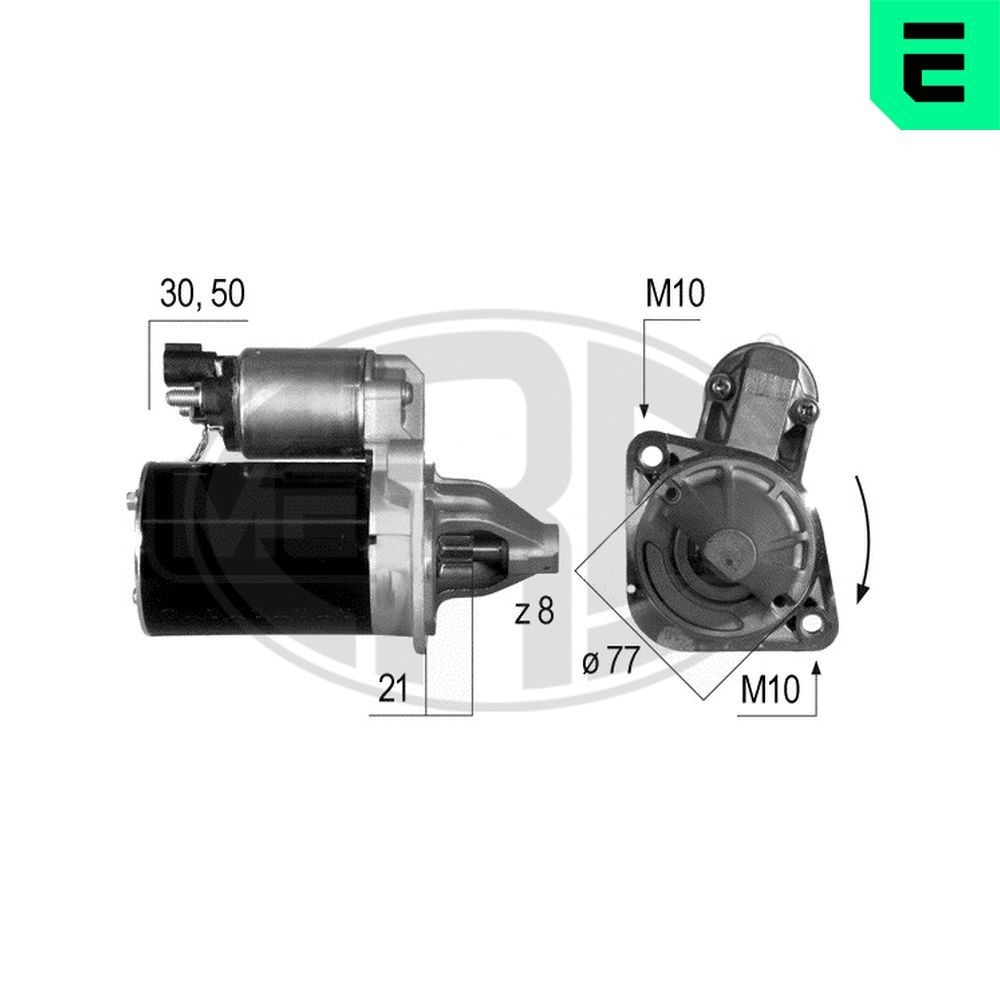 ERA Démarreur 220537A ERA 220537A Démarreur Kia Soul AM à un prix avantageux