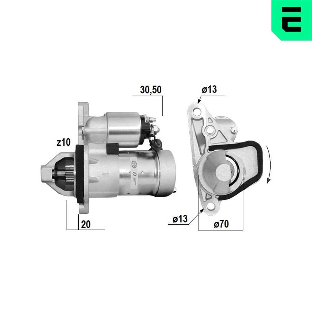 ERA Anlasser 220579A 220579A ERA Motor Anlasser ISUZU Kosten