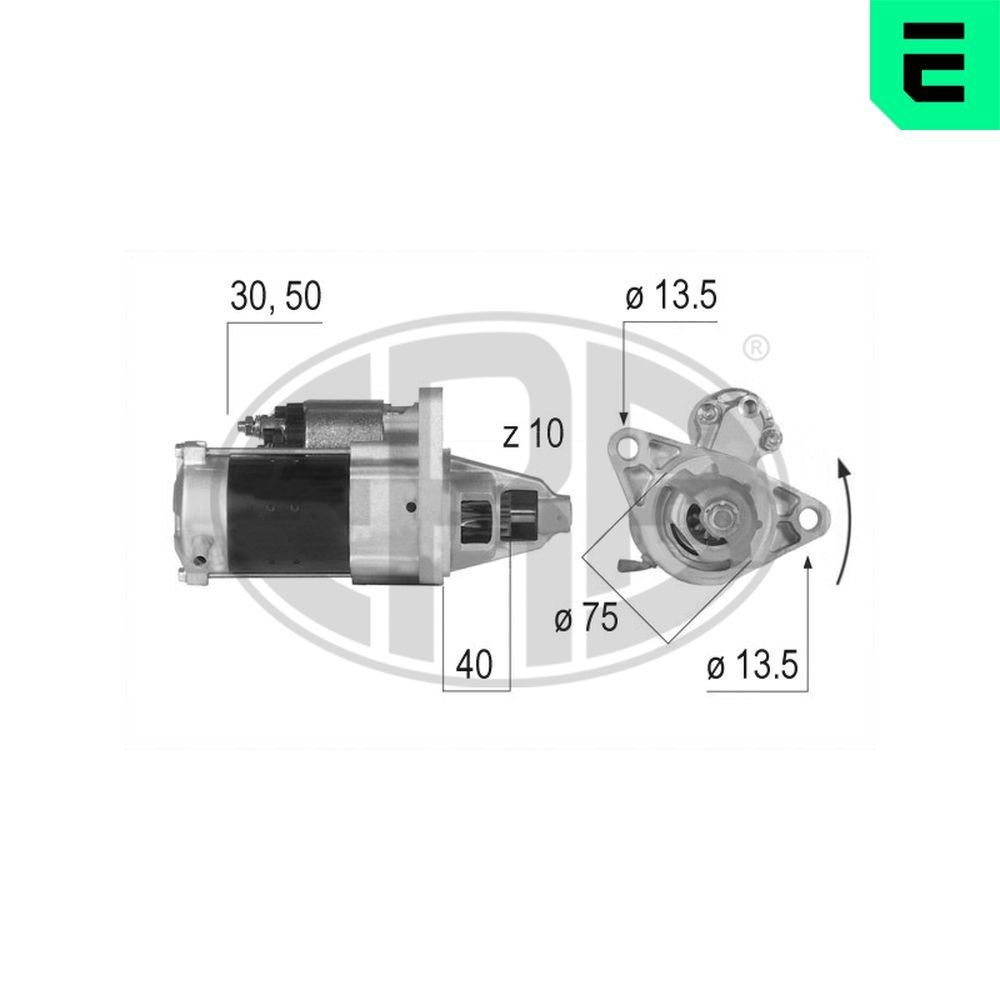 ERA Štartér 220600A Štartér ERA FREELANDER 220600A lacné