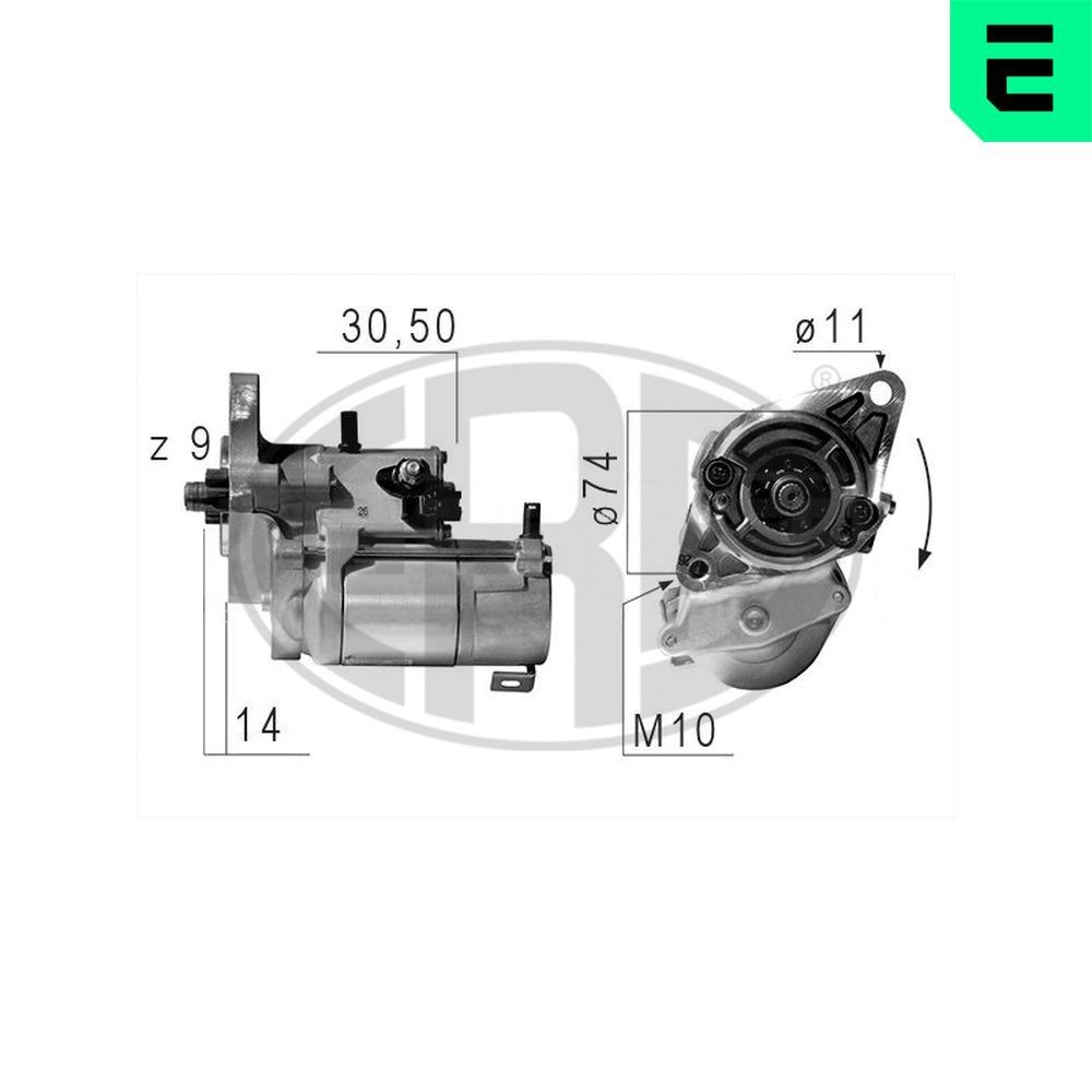 ERA Startmotor 220652A Byta Startmotor Toyota Yaris Verso kostnad ERA 220652A