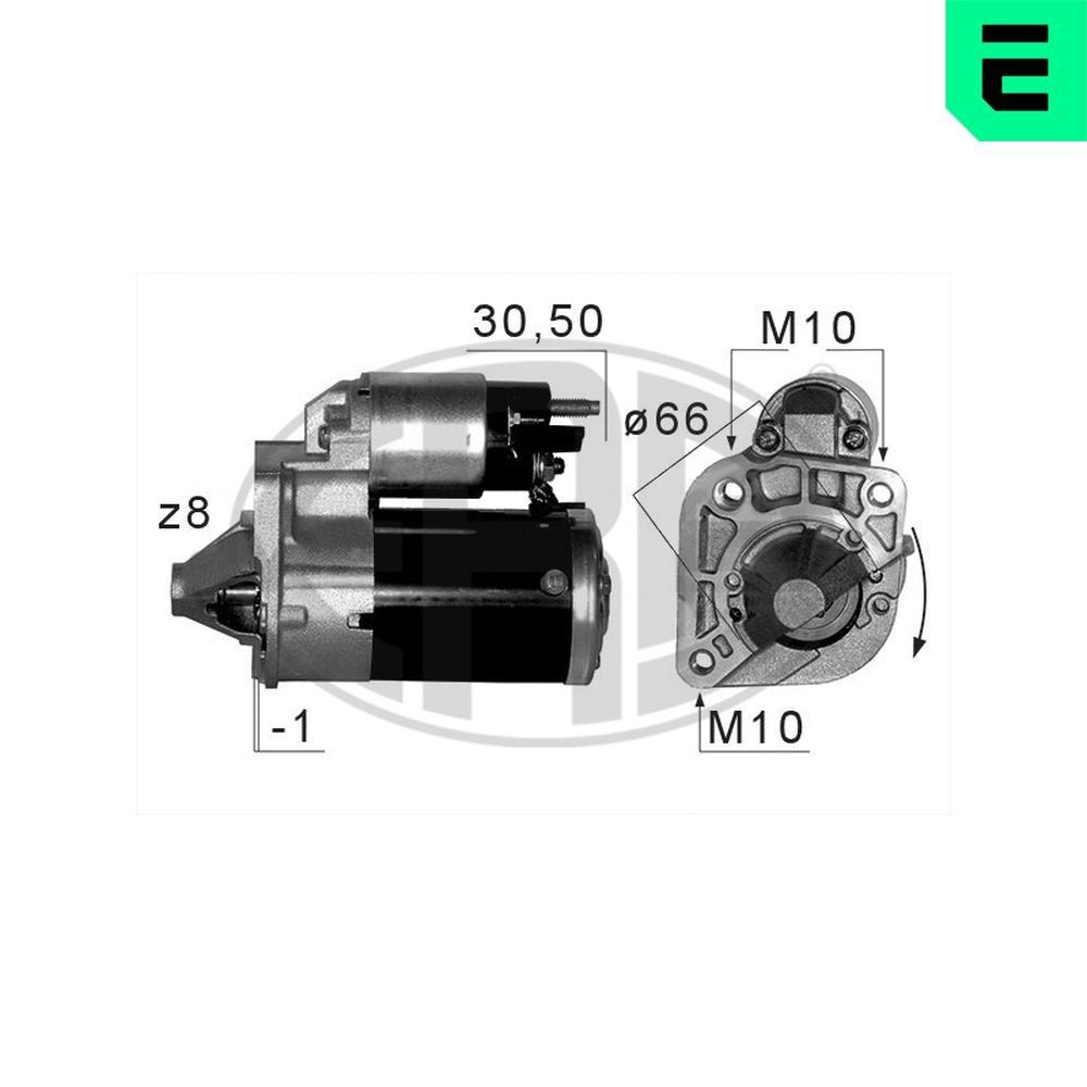ERA Starter 220668A Startmotor ERA Renault 11 220668A