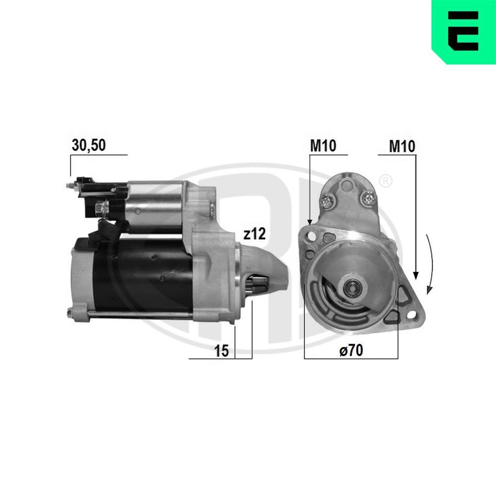 ERA Startmotor 220670A ERA 220670A Starter voor de motor Sprinter 3-t Flatbed Vrachtwagen / Chassis (910) prijs
