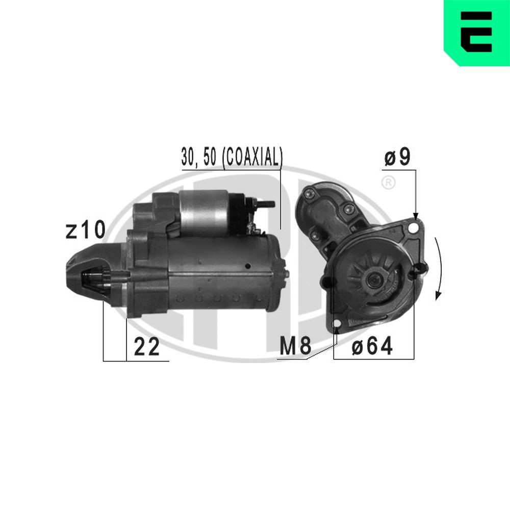 ERA Starter 220686A Starter ERA Peugeot 309 220686A