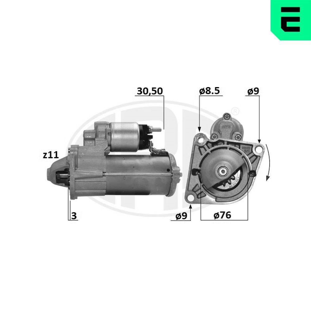ERA Starteris 220687A ERA 220687A Starteris Jeep COMPASS lēti