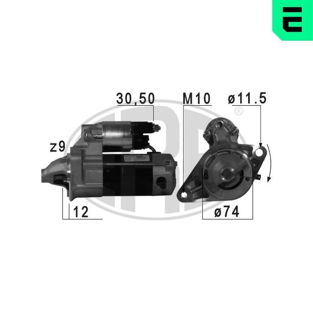 ERA Starter 220759A Startmotor ERA Toyota YARIS 220759A