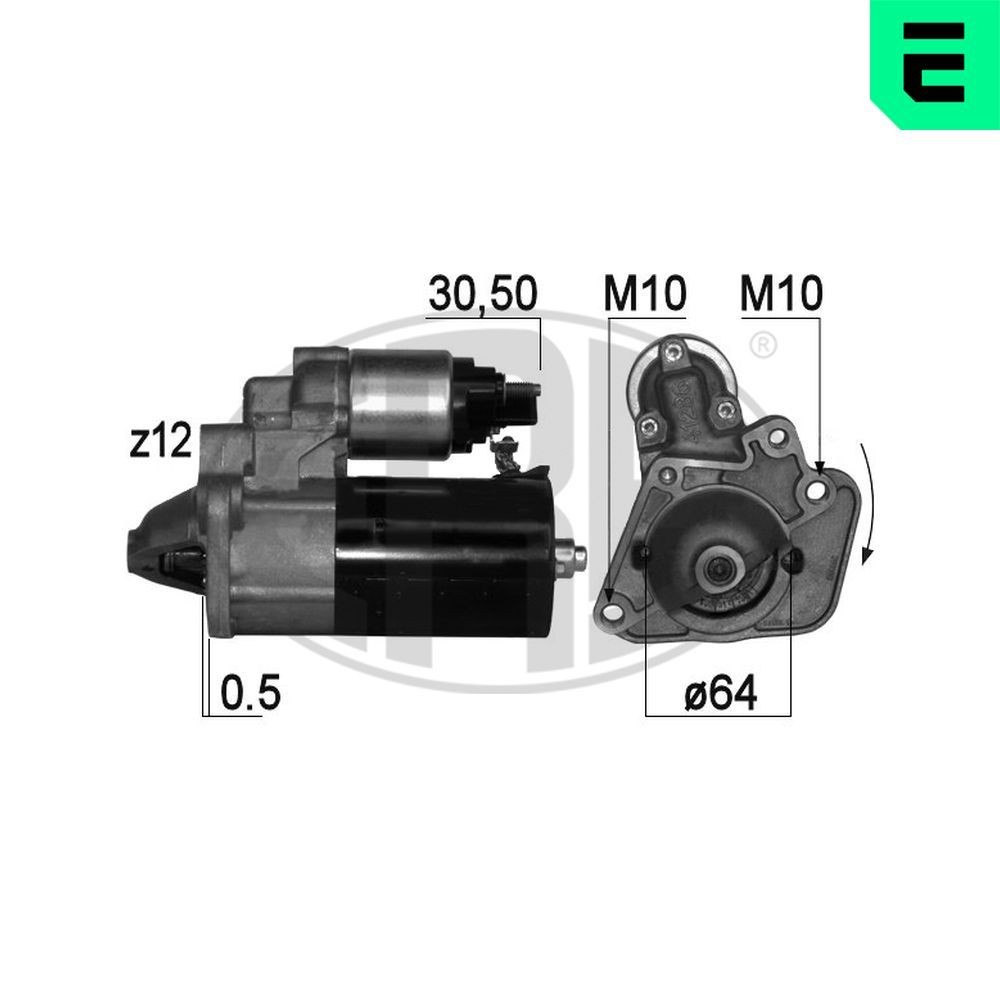 ERA Motor de arranque 220816A Motor de arranque ERA Nissan VANETTE 220816A