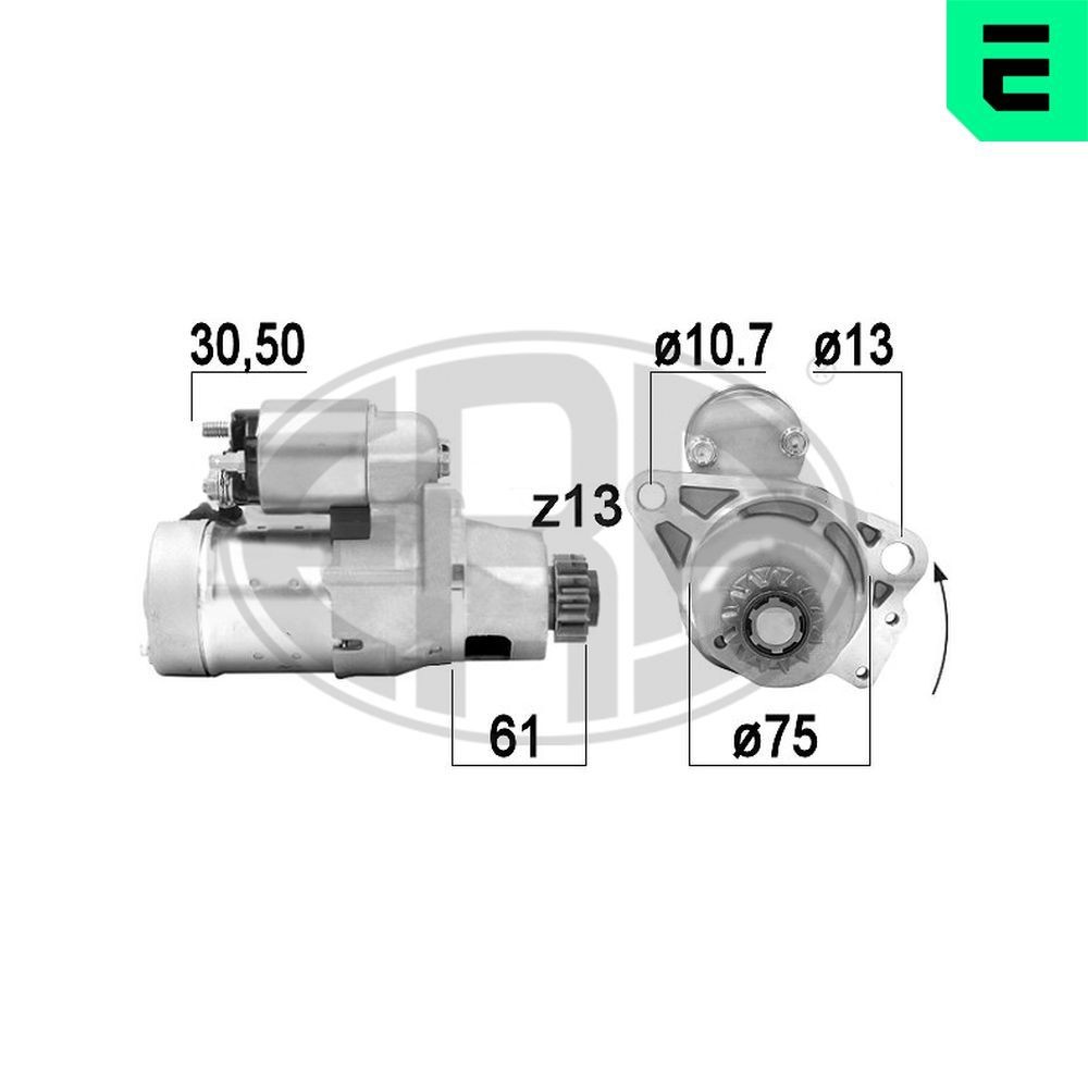 Startmotor ERA 220845A ERA 220845A: Startmotor Nissan X-TRAIL 2001
