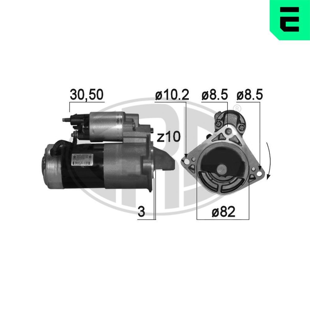 ERA Startmotor 220855A 220855A ERA startmotor Fiat LINEA