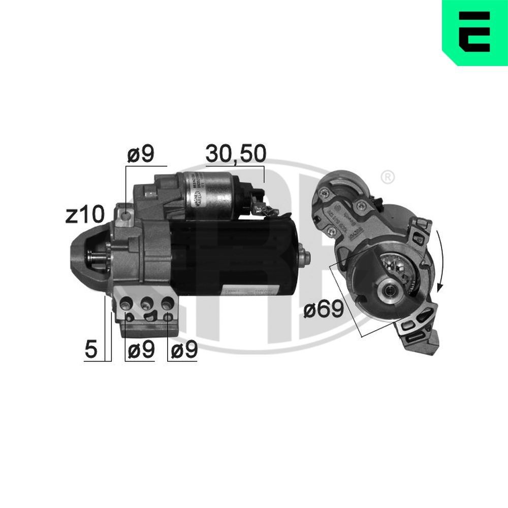 ERA Starter 220869A 220869A Starter motor BMW 2-serie ERA