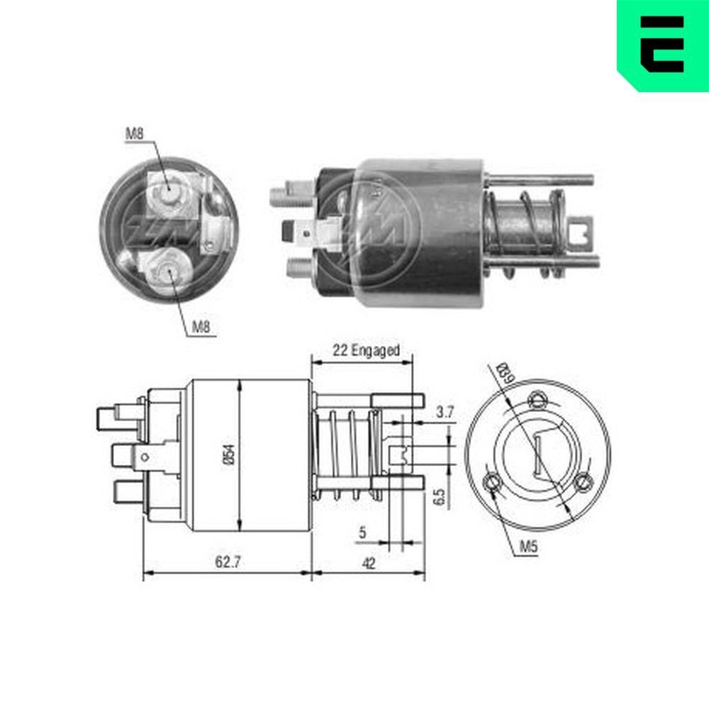 ERA Solenoid, startmotor ZM1395 ERA ZM1395 Solenoid, startmotor ROVER 400 Sedan (RT) 416 Si 116 hk 1996