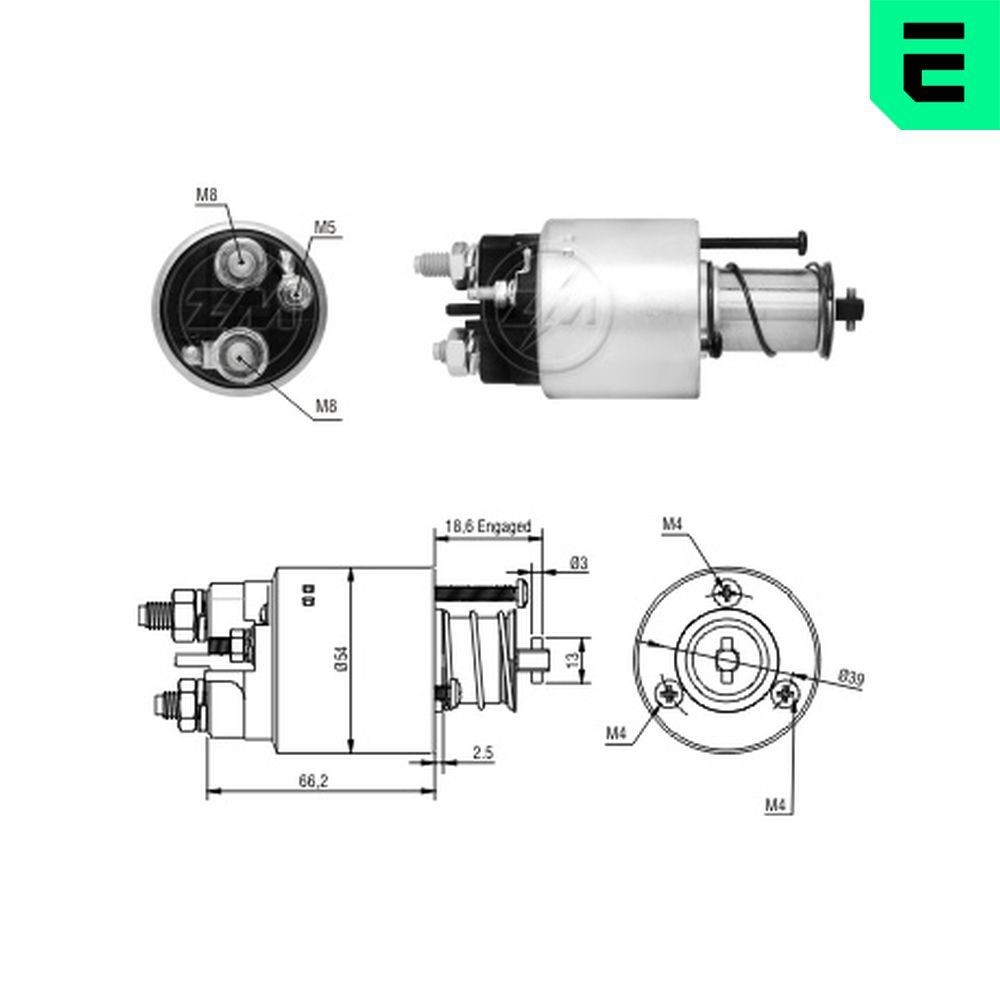 Magnetschalter, Anlasser ERA ZM1496 ERA ZM1496: Magnetschalter Starter Citroen JUMPY 2017