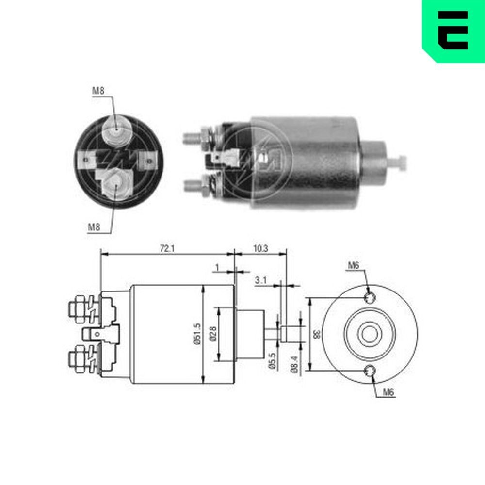 Solenoid, startmotor ERA ZM1698 ERA ZM1698 Solenoid startmotor Mitsubishi PAJERO SPORT 2019