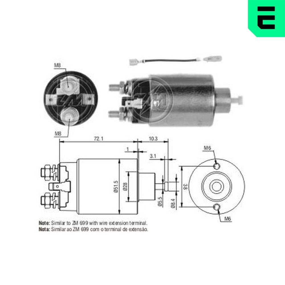 Innslag, starter ERA ZM1699 ERA ZM1699 Magnetbryter starter Hyundai i30 2020