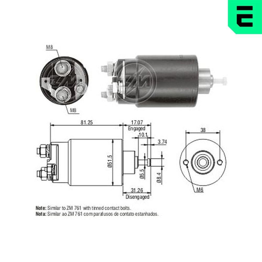 ERA Starter solenoid ZM1761 ERA ZM1761 Ford Scorpio Estate starter solenoid switch replacement