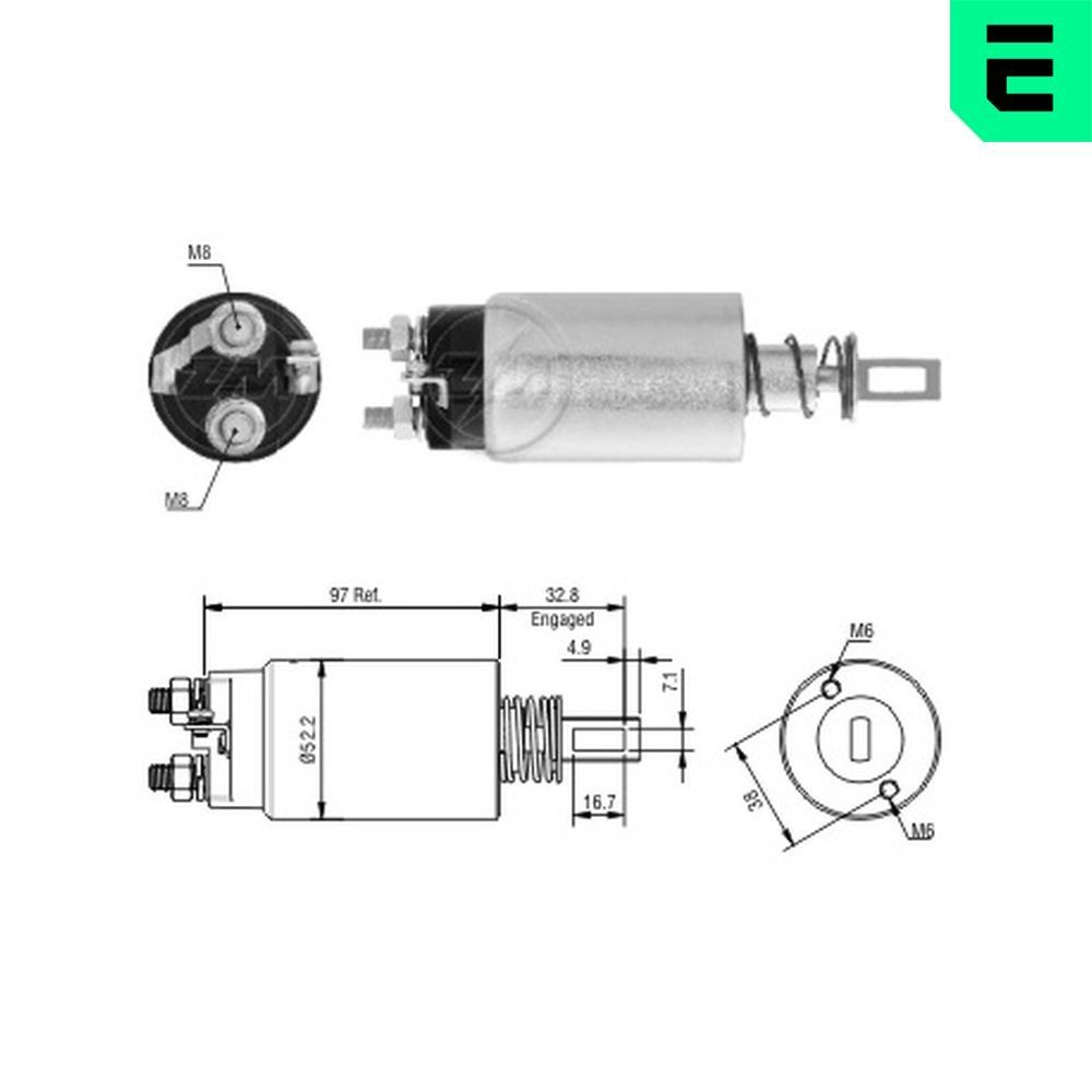 Solenoid, startmotor ERA ZM1982 ERA ZM1982: Solenoid startmotor Nissan X-TRAIL 2003
