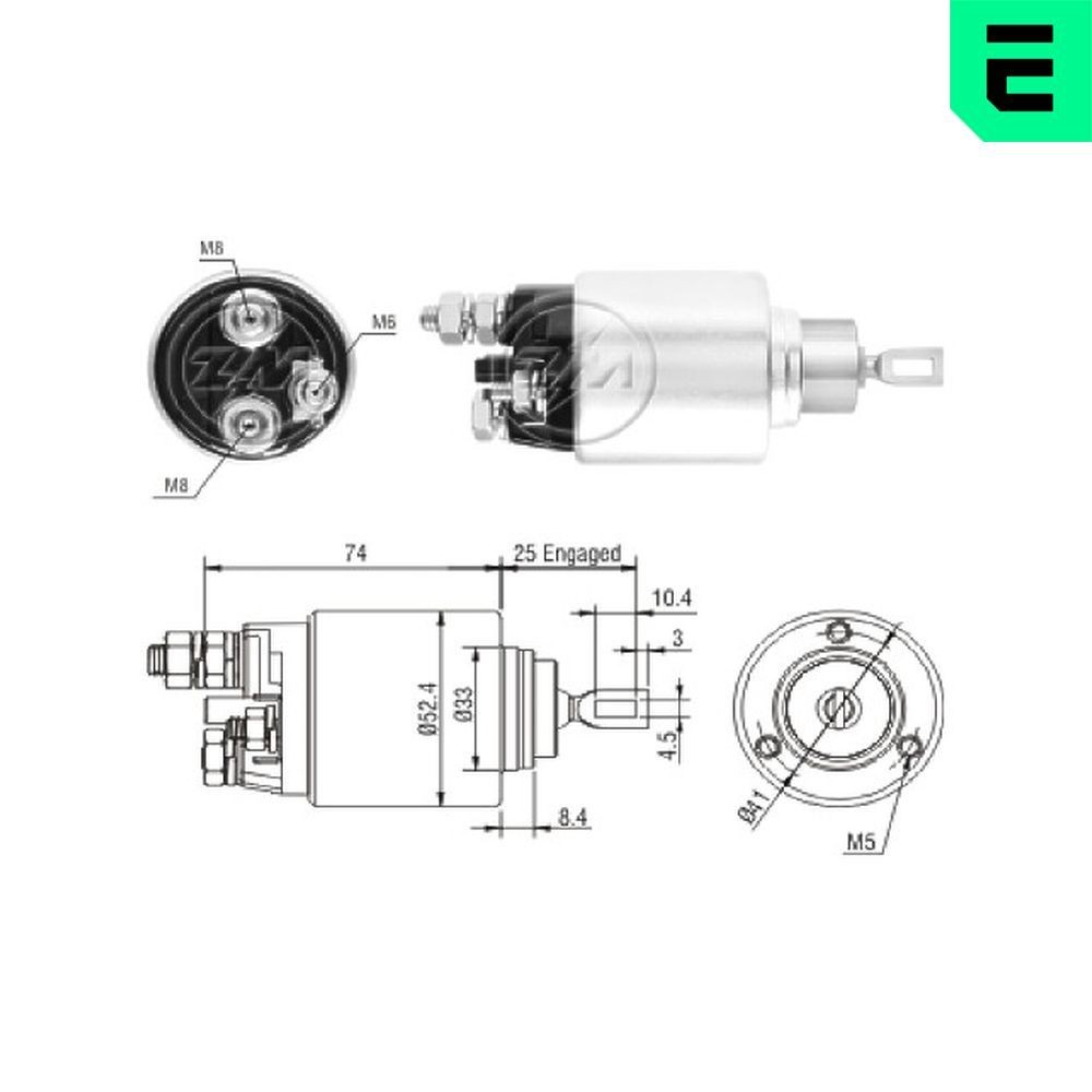 ERA Elektromagnetický spínač pre żtartér ZM2381 ERA ZM2381 Elektromagnetický spínač pre żtartér FIAT Doblo II Kombi (263) 1.6 D Multijet (263AXN1B, 263AXV1B) 120 KS 2015