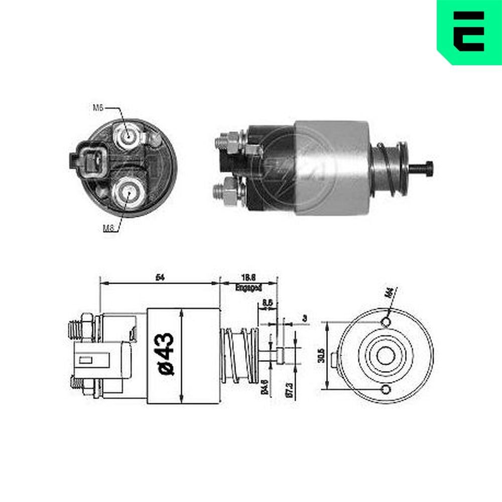 ERA Magnetschalter, Anlasser ZM2391 Magnetschalter Anlasser ERA Kia SORENTO ZM2391