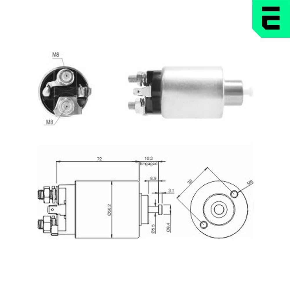ERA Ievilcējrelejs, Starteris ZM2392 ERA ZM2392 Startera ievilcējrelejs Santa Fe CM orģinālās cena
