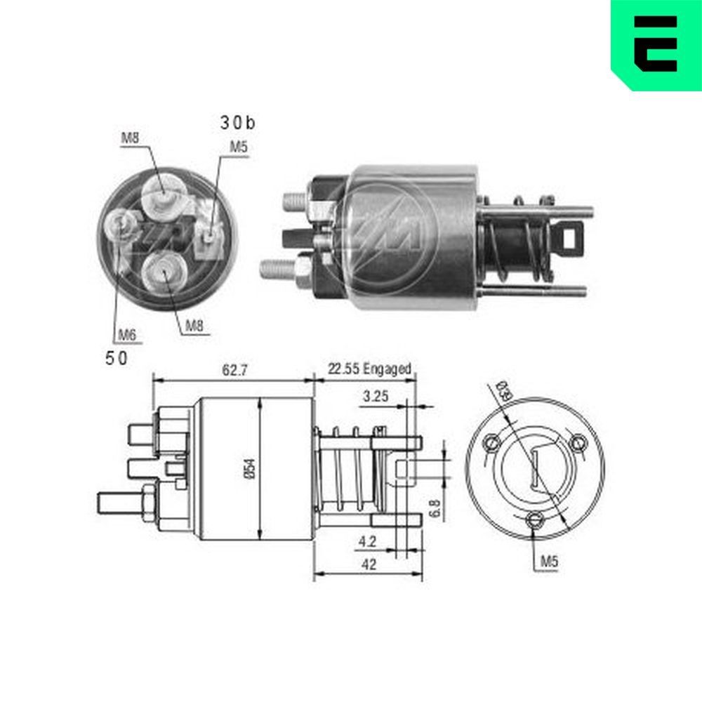 ERA Solenoid, startmotor ZM2395 ERA ZM2395 Solenoid startmotor VOLVO XC 90 original